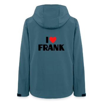 J'aime Frank Red Heart Love Fan Gift - Veste softshell femme recyclée Stanley/Stella - bleu pétrole foncé - Dos - AI Model Female 172 light (172cm)