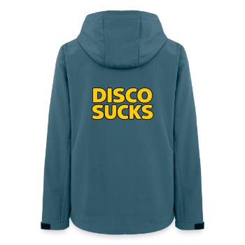 Disco ist - Frauen Recycelte Softshelljacke von Stanley/Stella - Dunkles Petrol - Hinten - AI Model Female 172 light (172cm)