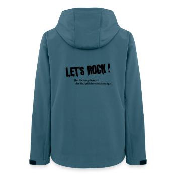 Lets Rock - Frauen Recycelte Softshelljacke von Stanley/Stella - Dunkles Petrol - Hinten - AI Model Female 172 light (172cm)