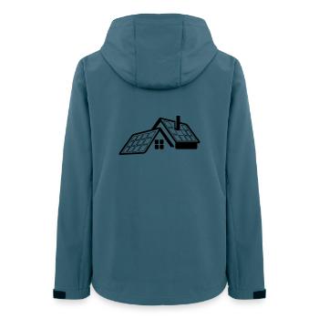 Haus mit Sonnenkollektoren transparentes Logo - Frauen Recycelte Softshelljacke von Stanley/Stella - Dunkles Petrol - Hinten - AI Model Female 172 light (172cm)