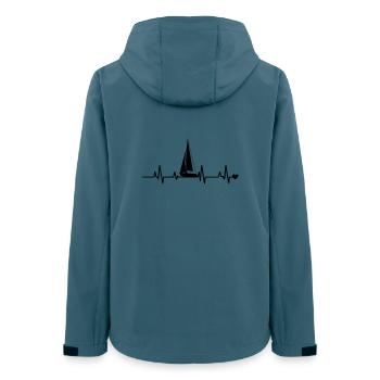 Voile - Veste softshell femme recyclée Stanley/Stella - bleu pétrole foncé - Dos - AI Model Female 172 light (172cm)