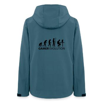 gamer evolution - Frauen Recycelte Softshelljacke von Stanley/Stella - Dunkles Petrol - Hinten - AI Model Female 172 light (172cm)