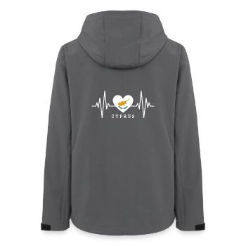 Drapeau chypriote battement de cœur République de Chypre Chypre - Veste softshell femme recyclée Stanley/Stella - charbon - Dos - AI Model Female 172 light (172cm)