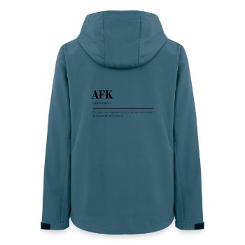 Définition humoristique de l'AFK' Gamer - Veste softshell femme recyclée Stanley/Stella - bleu pétrole foncé - Dos - AI Model Female 172 light (172cm)