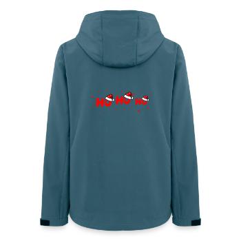Ho Ho Ho Santa Schriftzug - Frauen Recycelte Softshelljacke von Stanley/Stella - Dunkles Petrol - Hinten - AI Model Female 172 light (172cm)