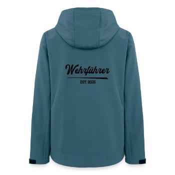 Wehrführer 2026 Dienstgrad Freiwillige Feuerwehr - Frauen Recycelte Softshelljacke von Stanley/Stella - Dunkles Petrol - Hinten - AI Model Female 172 light (172cm)