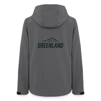 Grönland-Abzeichen – Grönland / Grønland - Frauen Recycelte Softshelljacke von Stanley/Stella - Anthrazit - Hinten - AI Model Female 172 light (172cm)