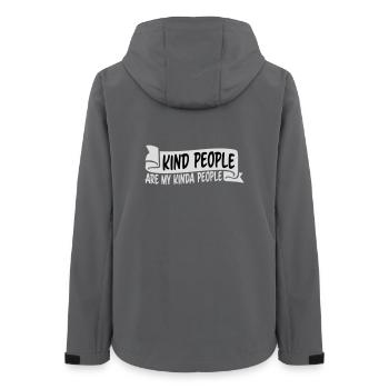Kind People Are My Kinda People Freundlichkeit - Frauen Recycelte Softshelljacke von Stanley/Stella - Anthrazit - Hinten - AI Model Female 172 light (172cm)