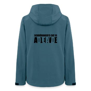 Schrödingers Katze - Frauen Recycelte Softshelljacke von Stanley/Stella - Dunkles Petrol - Hinten - AI Model Female 172 light (172cm)