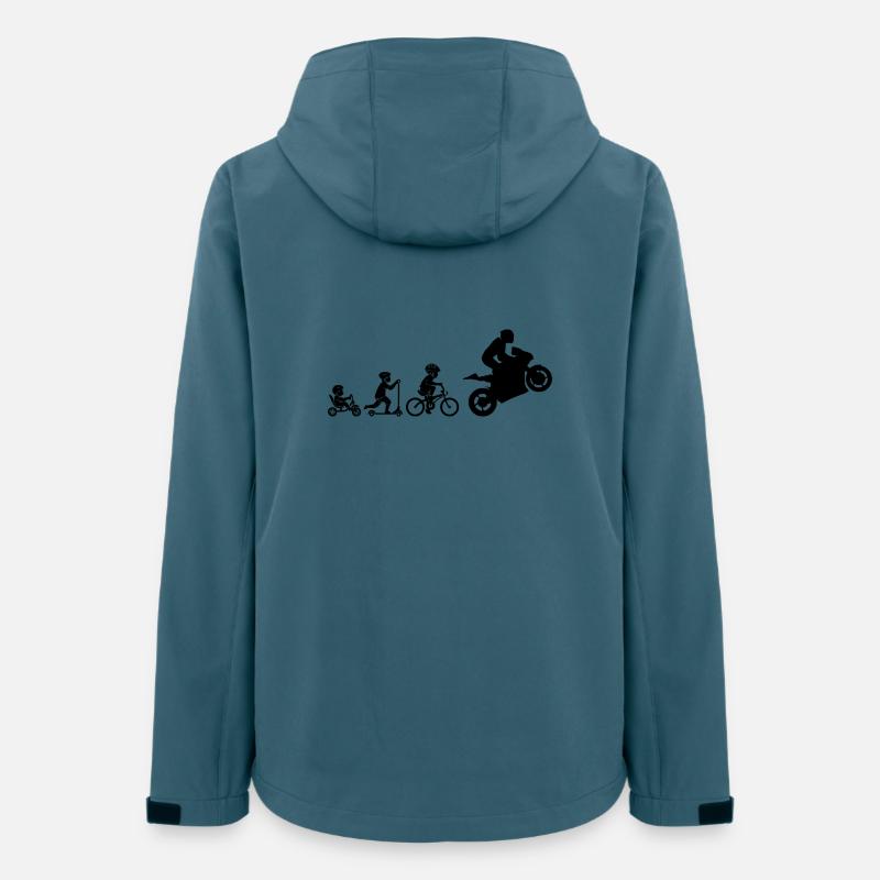 MOTORRADENTWICKLUNG - Frauen Recycelte Softshelljacke von Stanley/Stella - Dunkles Petrol