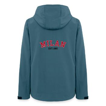 Milan_Est_1965 - Frauen Recycelte Softshelljacke von Stanley/Stella - Dunkles Petrol - Hinten - AI Model Female 172 light (172cm)