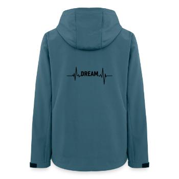 Dream Herzschlag – Inspirational Design - Frauen Recycelte Softshelljacke von Stanley/Stella - Dunkles Petrol - Hinten - AI Model Female 172 light (172cm)