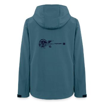 Tee shirt rock - Veste softshell femme recyclée Stanley/Stella - bleu pétrole foncé - Dos - AI Model Female 172 light (172cm)