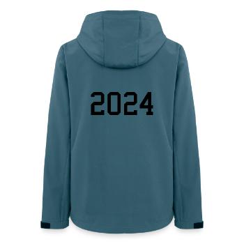 2024 blanc Réveillon du Nouvel An noir - Veste softshell femme recyclée Stanley/Stella - bleu pétrole foncé - Dos - AI Model Female 172 light (172cm)
