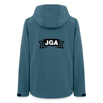 Emblème / Logo de l’enterrement de vie de garçon - Veste softshell femme recyclée Stanley/Stella - bleu pétrole foncé - Dos - AI Model Female 172 light (172cm)