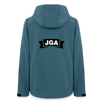 Emblème / Logo de l’enterrement de vie de garçon - Veste softshell femme recyclée Stanley/Stella - bleu pétrole foncé - Dos - AI Model Female 172 light (172cm)
