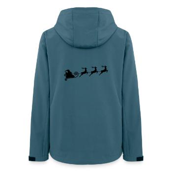 Rentierschlittenfahrt - Frauen Recycelte Softshelljacke von Stanley/Stella - Dunkles Petrol - Hinten - AI Model Female 172 light (172cm)