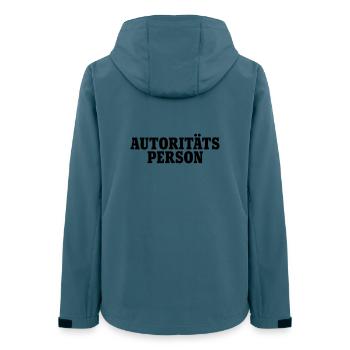 Autoritätsperson - Frauen Recycelte Softshelljacke von Stanley/Stella - Dunkles Petrol - Hinten - AI Model Female 172 light (172cm)