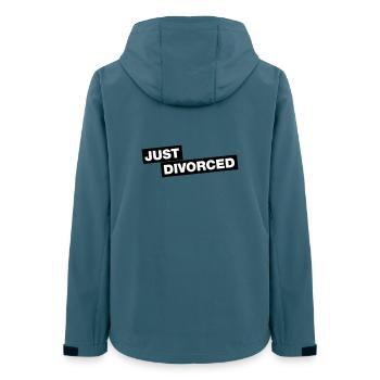 Just divorced - Frauen Recycelte Softshelljacke von Stanley/Stella - Dunkles Petrol - Hinten - AI Model Female 172 light (172cm)