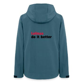 latinas do it better - Veste softshell femme recyclée Stanley/Stella - bleu pétrole foncé - Dos - AI Model Female 172 light (172cm)