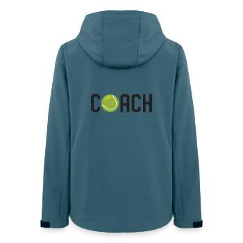 Tennis-Coach - Frauen Recycelte Softshelljacke von Stanley/Stella - Dunkles Petrol - Hinten - AI Model Female 172 light (172cm)