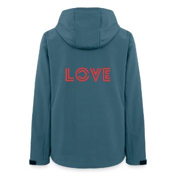 Love - Frauen Recycelte Softshelljacke von Stanley/Stella - Dunkles Petrol - Hinten - AI Model Female 172 light (172cm)