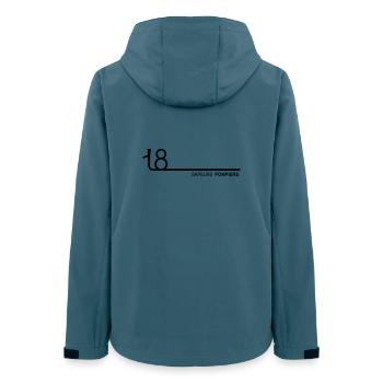 lance_18_3 - Veste softshell femme recyclée Stanley/Stella - bleu pétrole foncé - Dos - AI Model Female 172 light (172cm)