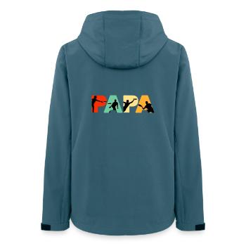Papa Frisbee Player Ultimate Flying Disc Dad - Veste softshell femme recyclée Stanley/Stella - bleu pétrole foncé - Dos - AI Model Female 172 light (172cm)