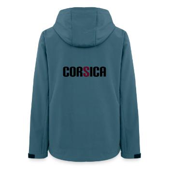 Corsica - Corse - Veste softshell femme recyclée Stanley/Stella - bleu pétrole foncé - Dos - AI Model Female 172 light (172cm)