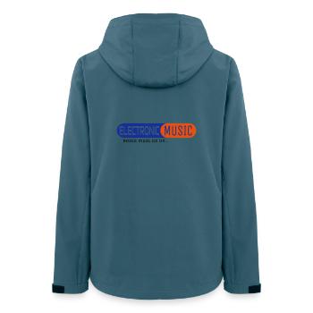 Electronic Music - Frauen Recycelte Softshelljacke von Stanley/Stella - Dunkles Petrol - Hinten - AI Model Female 172 light (172cm)