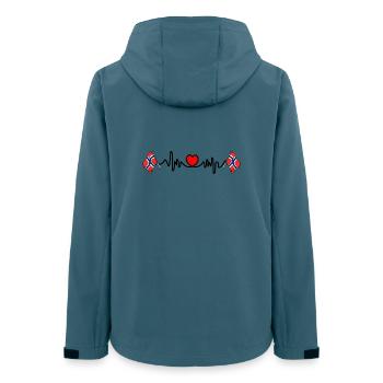 Drapeau cardio de fréquence cardiaque Norvège - Veste softshell femme recyclée Stanley/Stella - bleu pétrole foncé - Dos - AI Model Female 172 light (172cm)