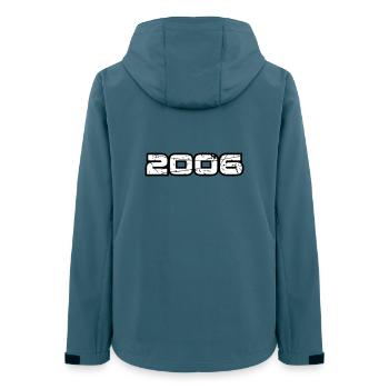 2006 - Frauen Recycelte Softshelljacke von Stanley/Stella - Dunkles Petrol - Hinten - AI Model Female 172 light (172cm)