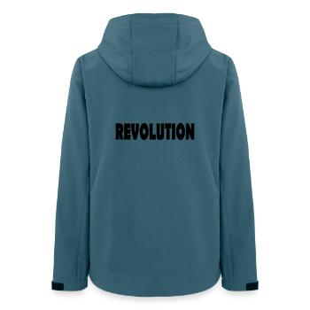 REVOLUTION - Frauen Recycelte Softshelljacke von Stanley/Stella - Dunkles Petrol - Hinten - AI Model Female 172 light (172cm)