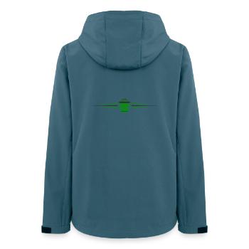 Mülltonne Symbol Linie - Frauen Recycelte Softshelljacke von Stanley/Stella - Dunkles Petrol - Hinten - AI Model Female 172 light (172cm)
