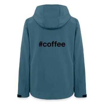 KAFFEE Hashtag coffee Koffein - Frauen Recycelte Softshelljacke von Stanley/Stella - Dunkles Petrol - Hinten - AI Model Female 172 light (172cm)