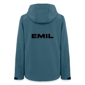 Emil Vorname Name - Frauen Recycelte Softshelljacke von Stanley/Stella - Dunkles Petrol - Hinten - AI Model Female 172 light (172cm)