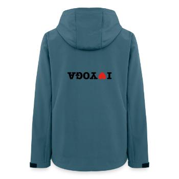 j'aime le yoga - Veste softshell femme recyclée Stanley/Stella - bleu pétrole foncé - Dos - AI Model Female 172 light (172cm)