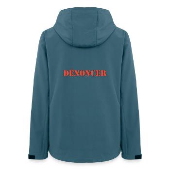 VERURTEILUNG - Frauen Recycelte Softshelljacke von Stanley/Stella - Dunkles Petrol - Hinten - AI Model Female 172 light (172cm)