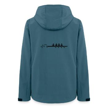 Rudern Herzschlag Frauenvierer - Frauen Recycelte Softshelljacke von Stanley/Stella - Dunkles Petrol - Hinten - AI Model Female 172 light (172cm)