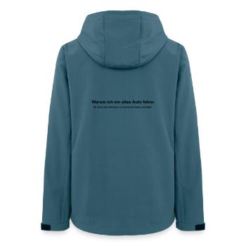 Mein Auto kenne ich persönlich - Frauen Recycelte Softshelljacke von Stanley/Stella - Dunkles Petrol - Hinten - AI Model Female 172 light (172cm)