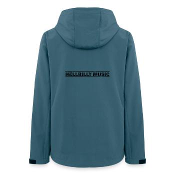 Hellbilly Music - Frauen Recycelte Softshelljacke von Stanley/Stella - Dunkles Petrol - Hinten - AI Model Female 172 light (172cm)