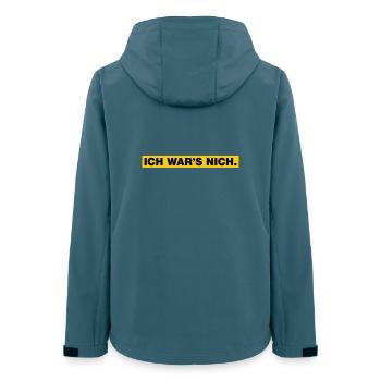 Ich war’s nich... - Frauen Recycelte Softshelljacke von Stanley/Stella - Dunkles Petrol - Hinten - AI Model Female 172 light (172cm)