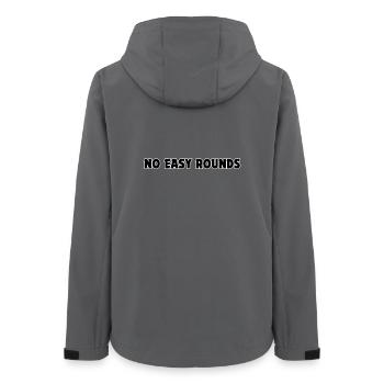 Keine einfachen Runden – Design der Kämpfermentalität| BJJ & MMA - Frauen Recycelte Softshelljacke von Stanley/Stella - Anthrazit - Hinten - AI Model Female 172 light (172cm)