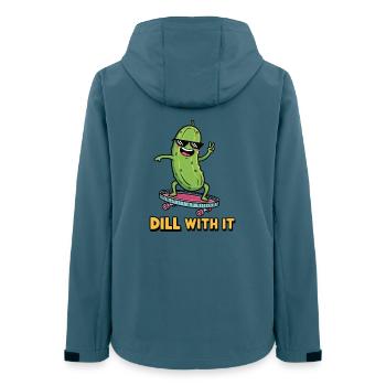 Pickle Vibes - Women’s Recycled Softshell Jacket by Stanley/Stella - stargazer - Back - AI Model Female 172 light (172cm)