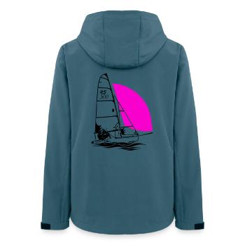RS 500 Régate de dériveurs à voile voile de couleur - Veste softshell femme recyclée Stanley/Stella - bleu pétrole foncé - Dos - AI Model Female 172 light (172cm)