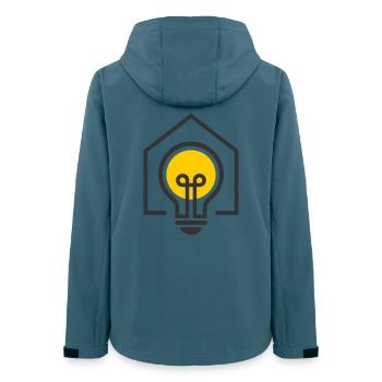 Electrician House Light Bulb Motif - Women’s Recycled Softshell Jacket by Stanley/Stella - stargazer - Back - AI Model Female 172 light (172cm)