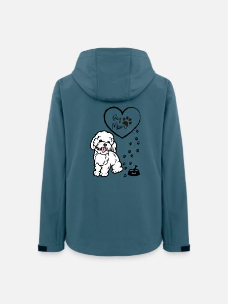 Süßer Hundemama Pullover, Welpenpullover für Frauen - Frauen Recycelte Softshelljacke von Stanley/Stella - Dunkles Petrol