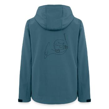 Horn - Frauen Recycelte Softshelljacke von Stanley/Stella - Dunkles Petrol - Hinten - AI Model Female 172 light (172cm)