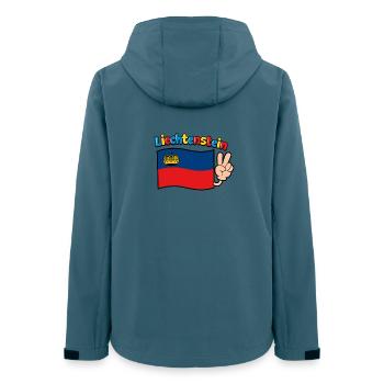 Drapeau du Liechtenstein - Veste softshell femme recyclée Stanley/Stella - bleu pétrole foncé - Dos - AI Model Female 172 light (172cm)