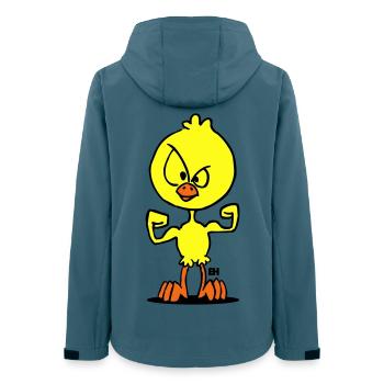 Chick Power - Frauen Recycelte Softshelljacke von Stanley/Stella - Dunkles Petrol - Hinten - AI Model Female 172 light (172cm)